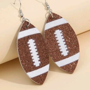 🍉5 for $25* Glitter Football Earrings